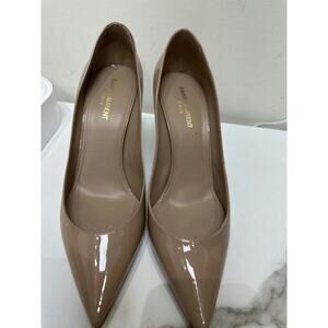 Saint Laurent Nude Patent Leather Pumps - Size 40.5 with Box & Dustbag